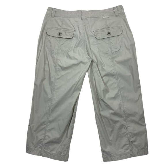 COLUMBIA Woman’s Cargo Capri cropped Pants beige  sz 6 - Picture 7 of 14